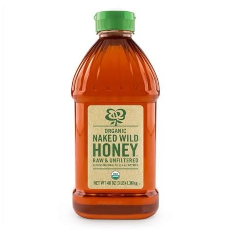 Naked Wild Honey, Organic Raw Unfiltered Wildflower Honey, 48。